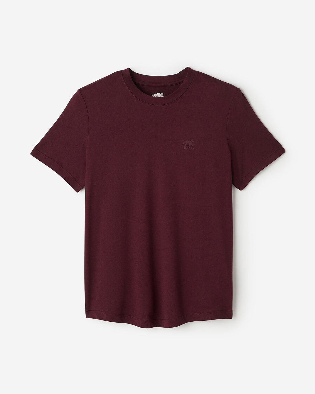 Renew Knit Classic Short Sleeve Top / MAROON FIG MIX
