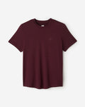 Renew Knit Classic Short Sleeve Top / MAROON FIG MIX
