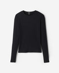 Roam Rib Fitted Long Sleeve Top / BLACK