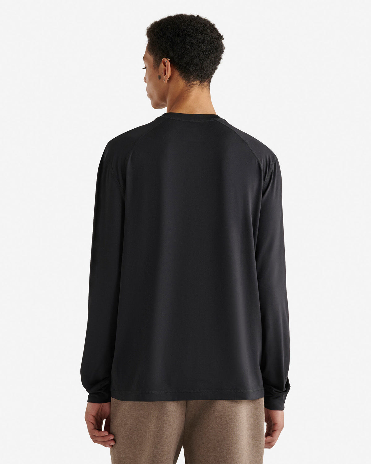 Renew Knit Long Sleeve Top / BLACK