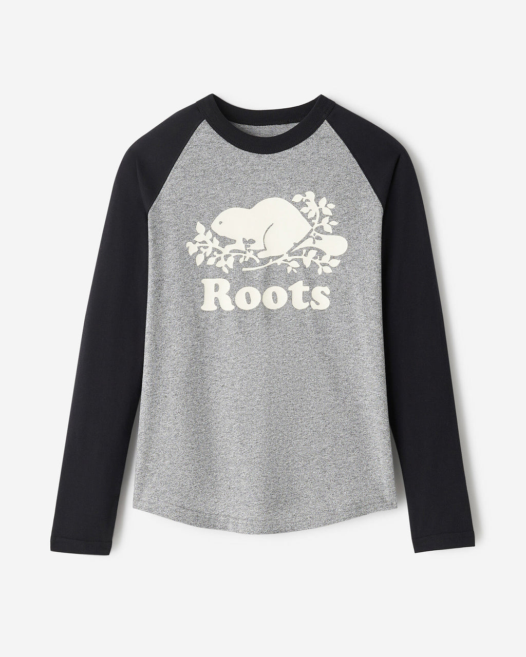 Kids Organic Cooper Baseball T-Shirt / BLACK