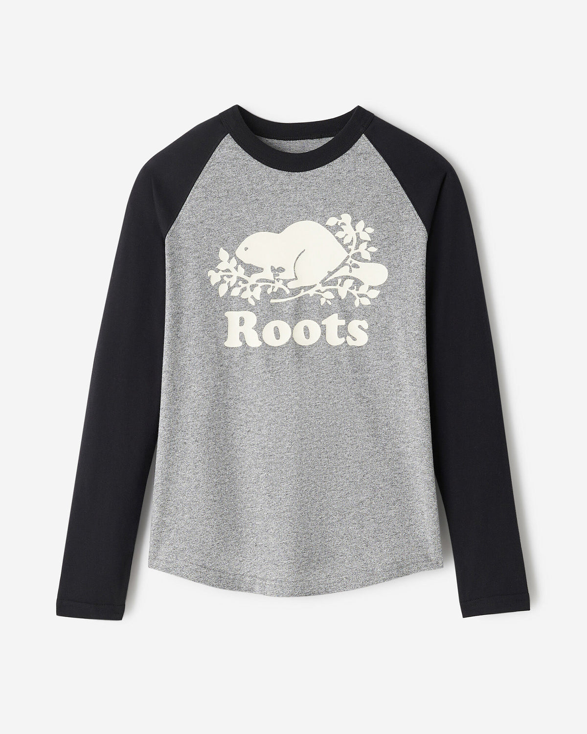 Kids Organic Cooper Baseball T-Shirt / BLACK