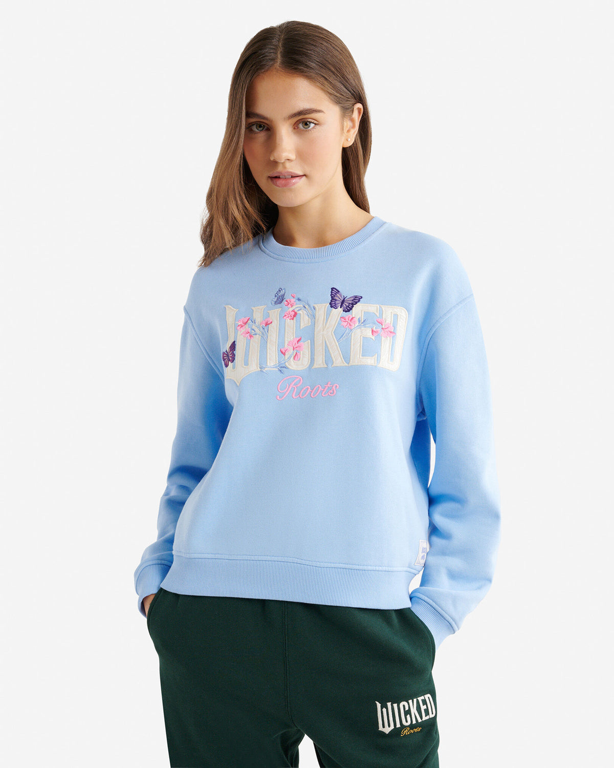 X Wicked Floral Crew / SWISS BLUE