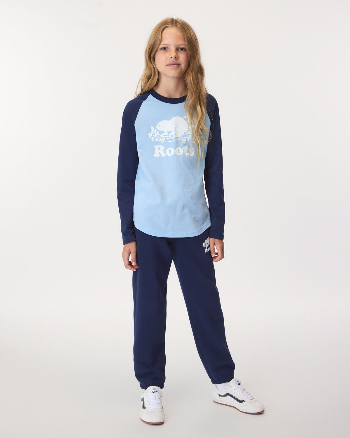 Kids Cooper Baseball Long Sleeve T-Shirt / TRUE NAVY