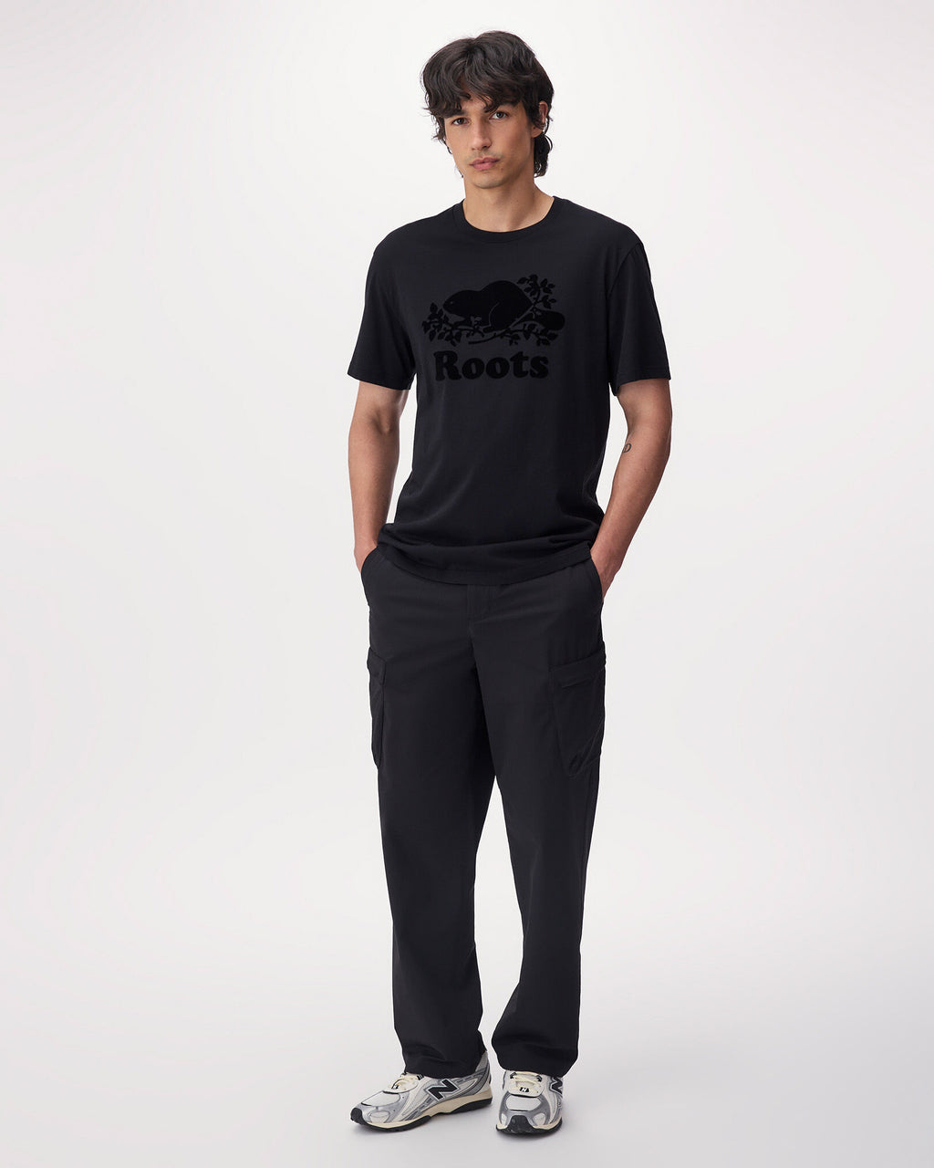 Mens Organic Cooper Beaver T-shirt / BLACK/BLACK