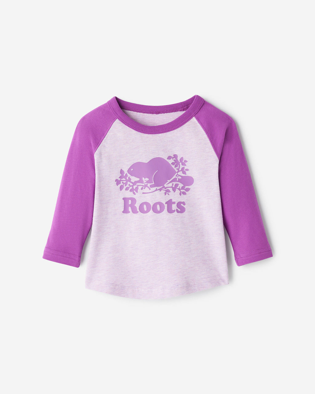 Baby Organic Cooper Baseball T-Shirt / HYACINTH VIOLET
