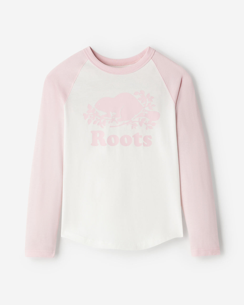 Kids Cooper Baseball Long Sleeve T-Shirt / BABY PINK