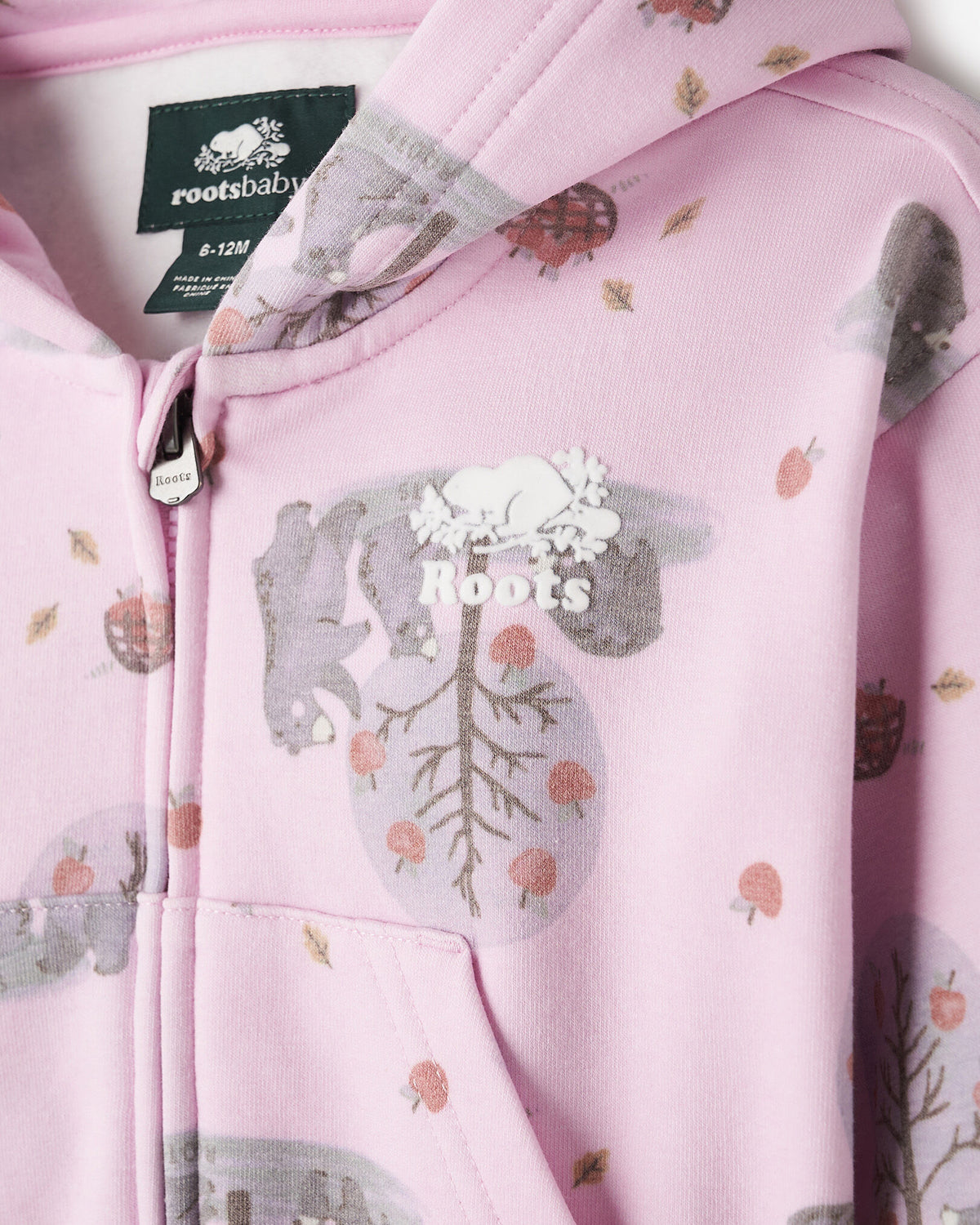 Baby Cozy Bear Full Zip Hoodie / PINK LAVENDER