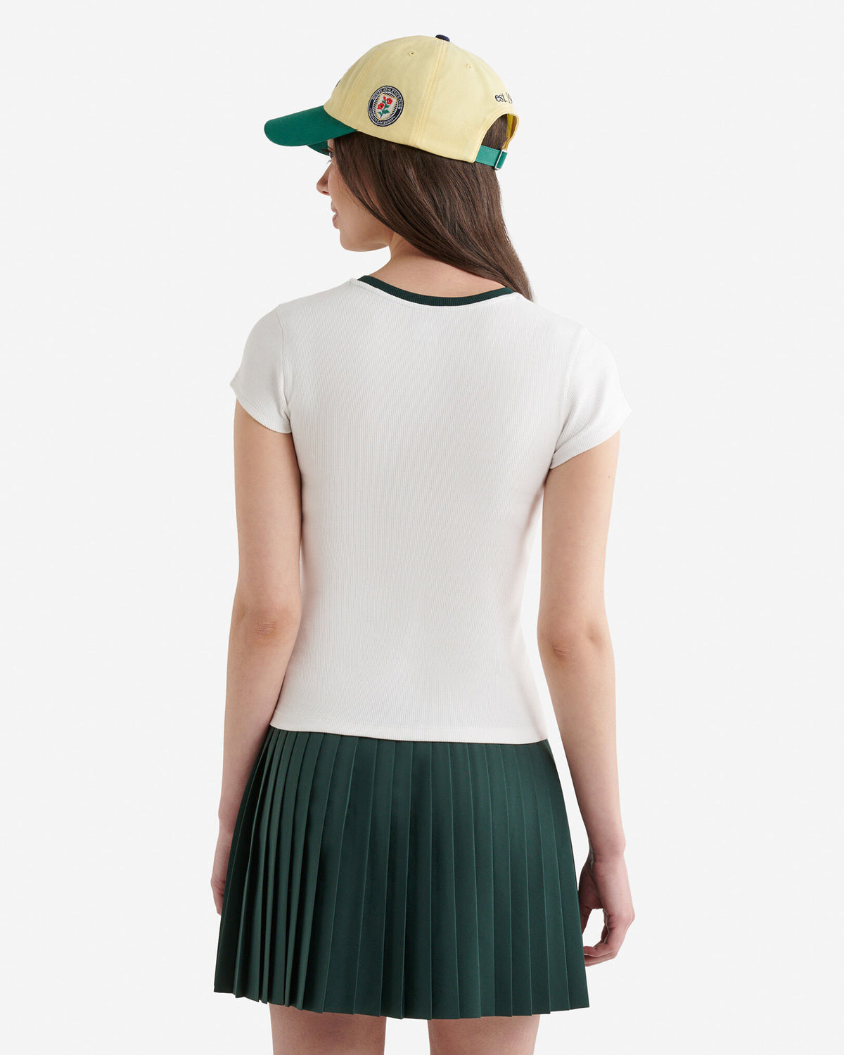Rib Short Sleeve T-Shirt / WHITE