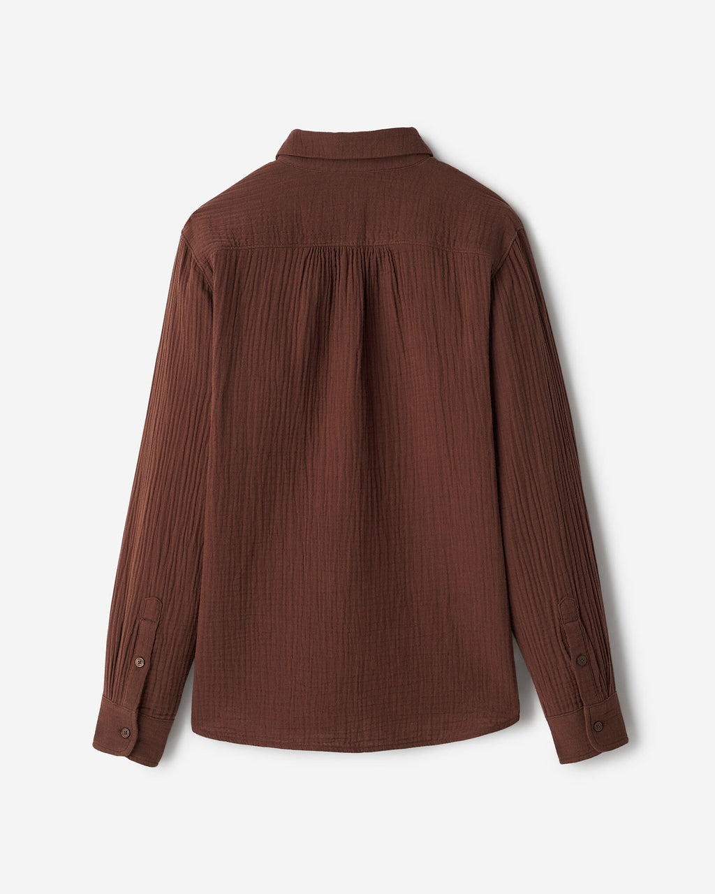 Isla Cotton Gauze Shirt / ROCKY ROAD BROWN