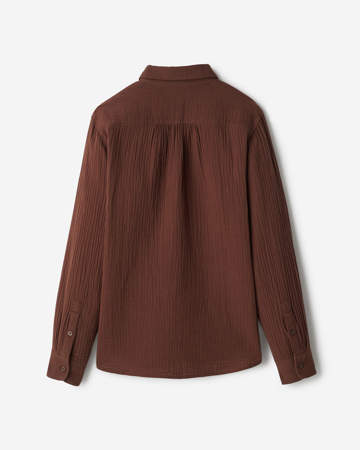 Isla Cotton Gauze Shirt / ROCKY ROAD BROWN
