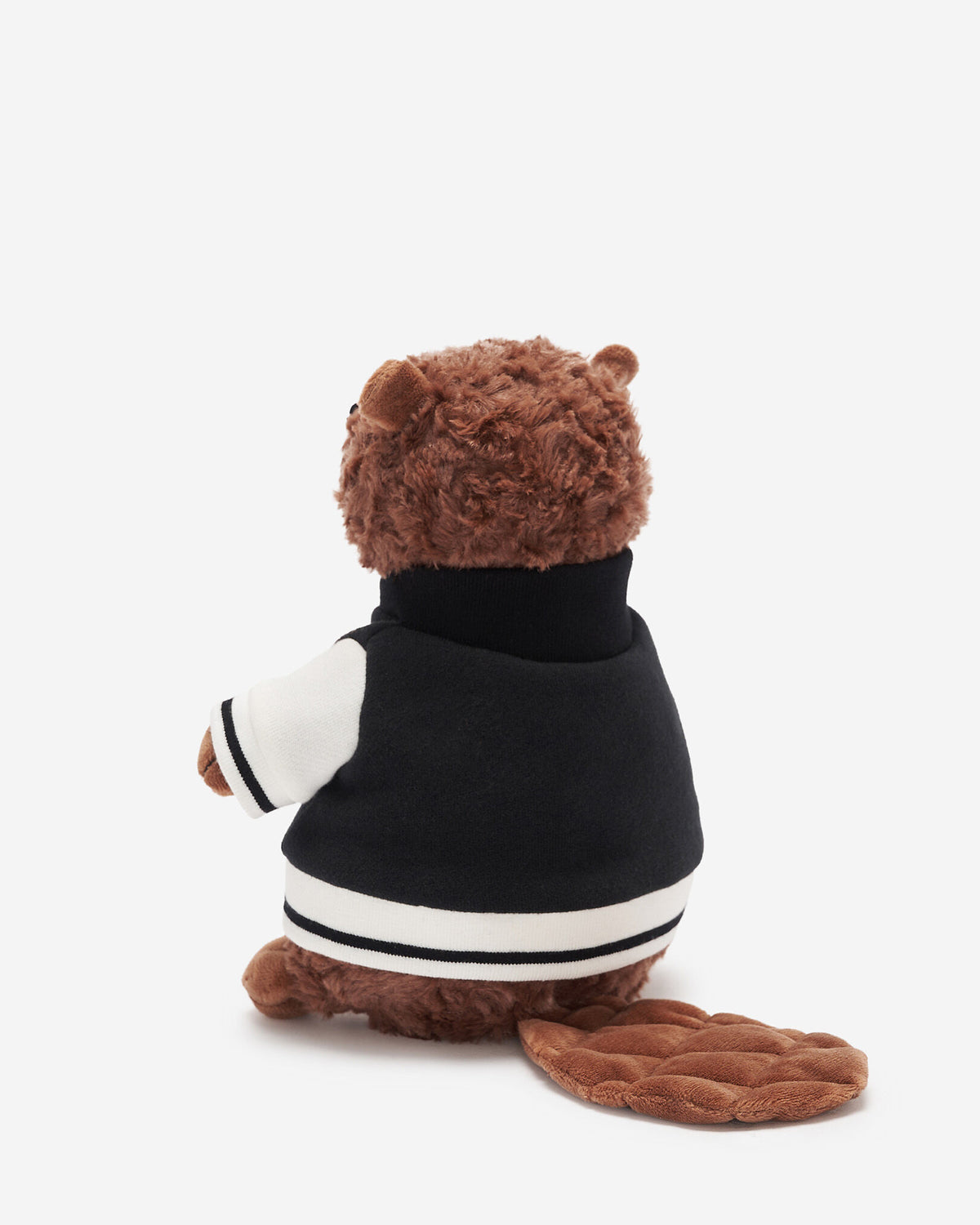 Varsity Jacket Beaver Stuffie / BLACK & WHITE