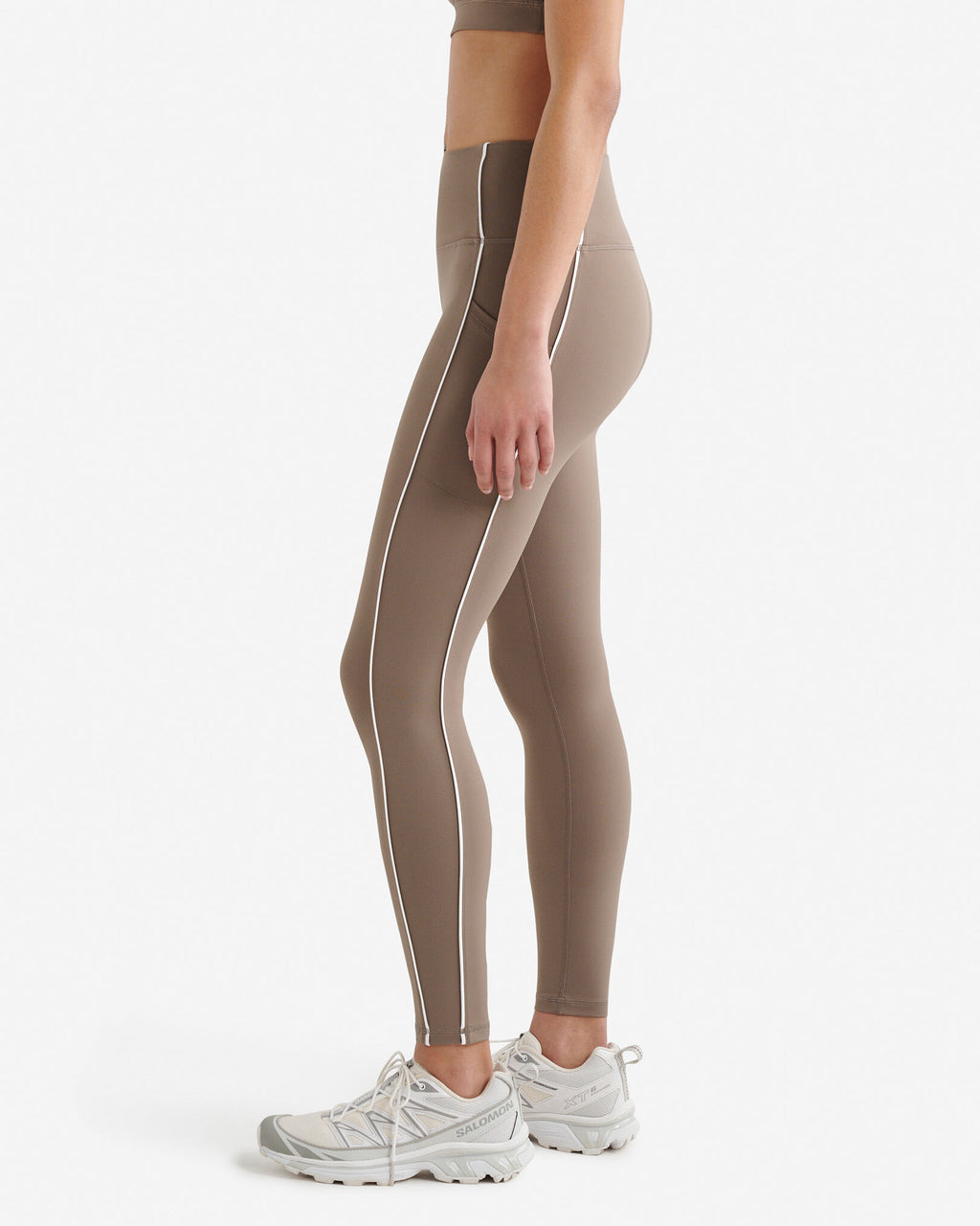 Restore Stretch Piped Legging / FALCON BROWN