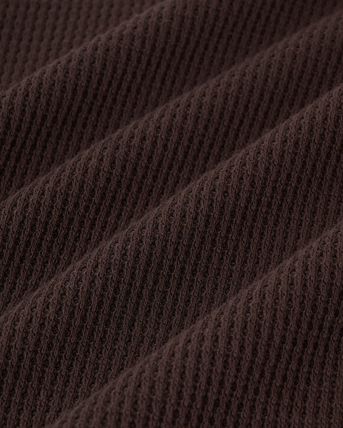Waffle Long Sleeve Top / BLACK COFFEE