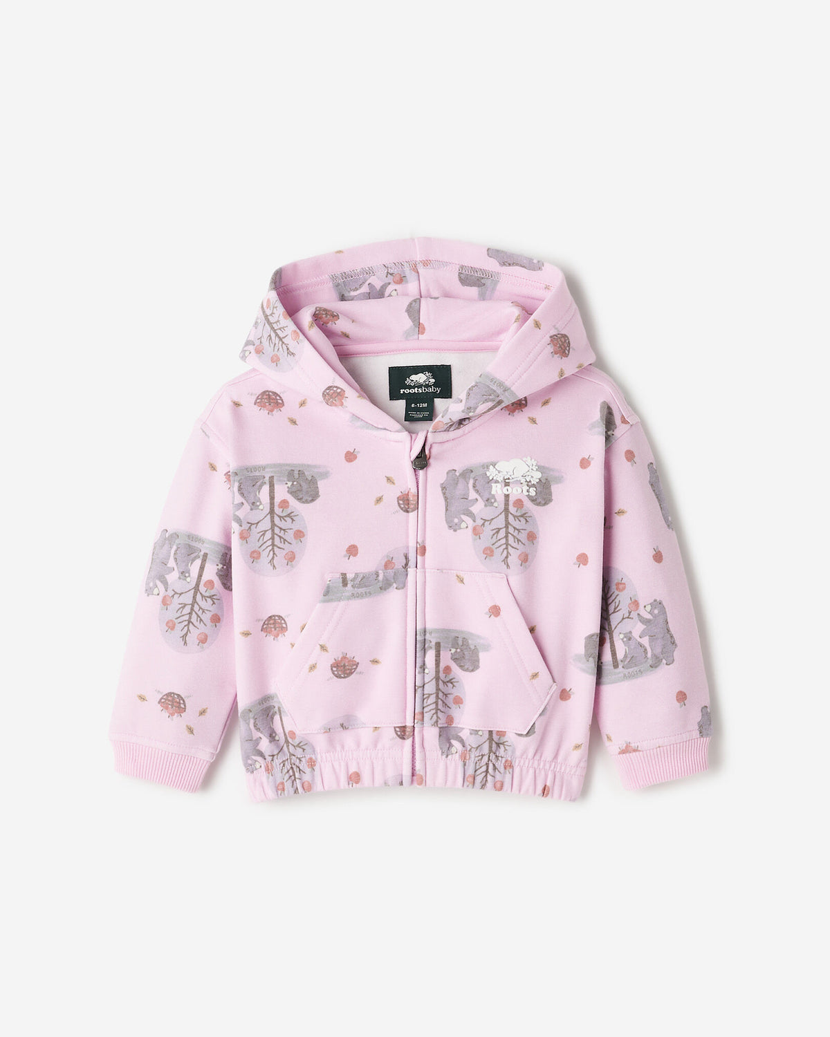 Baby Cozy Bear Full Zip Hoodie / PINK LAVENDER