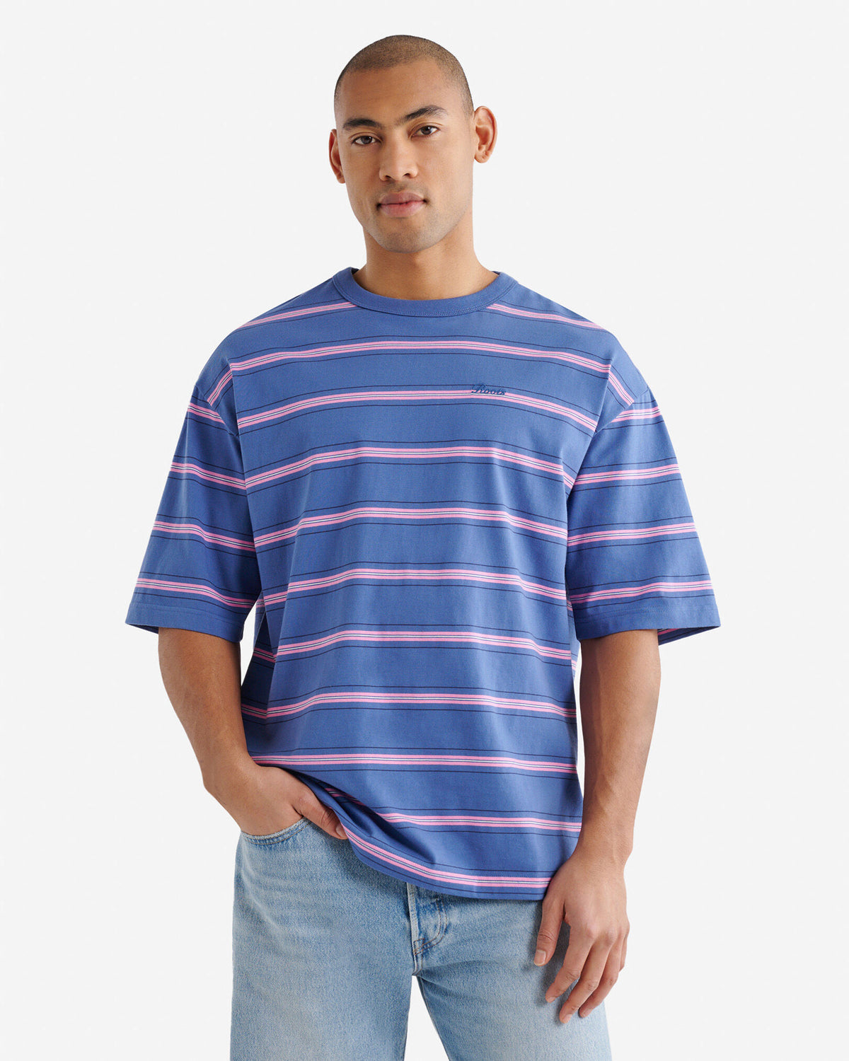 Striped T-Shirt / INDIGO INK