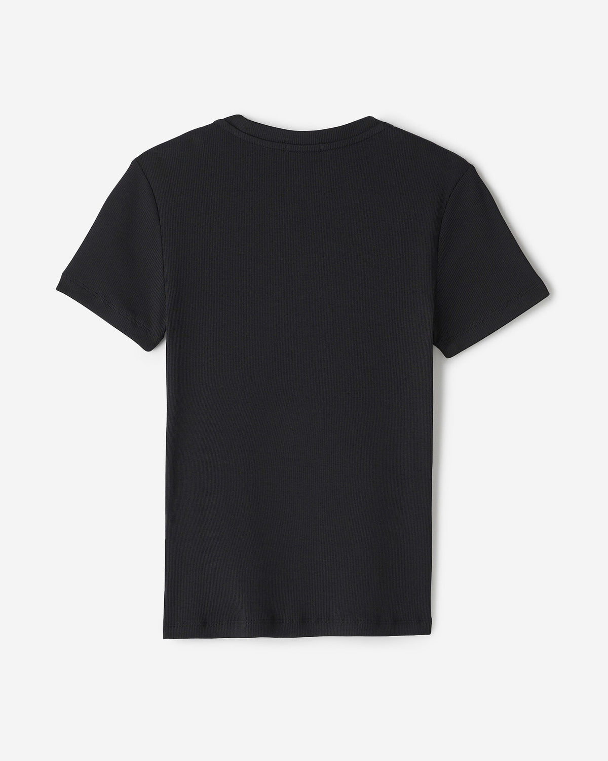 Roam Rib Fitted Short Sleeve Top / BLACK