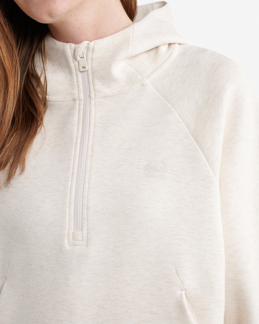 Roam Quarter Zip Hoodie / OATMEAL MIX