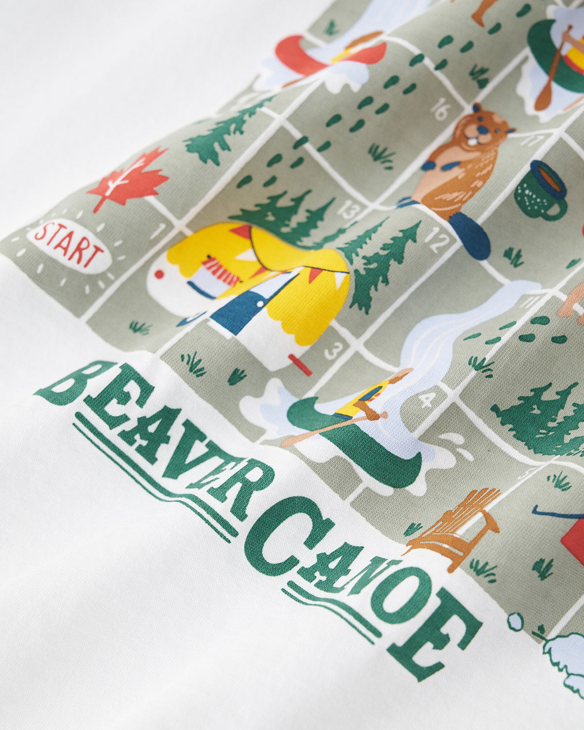 Toddler Beaver Canoe Snakes And Ladders T-Shirt / WHITE