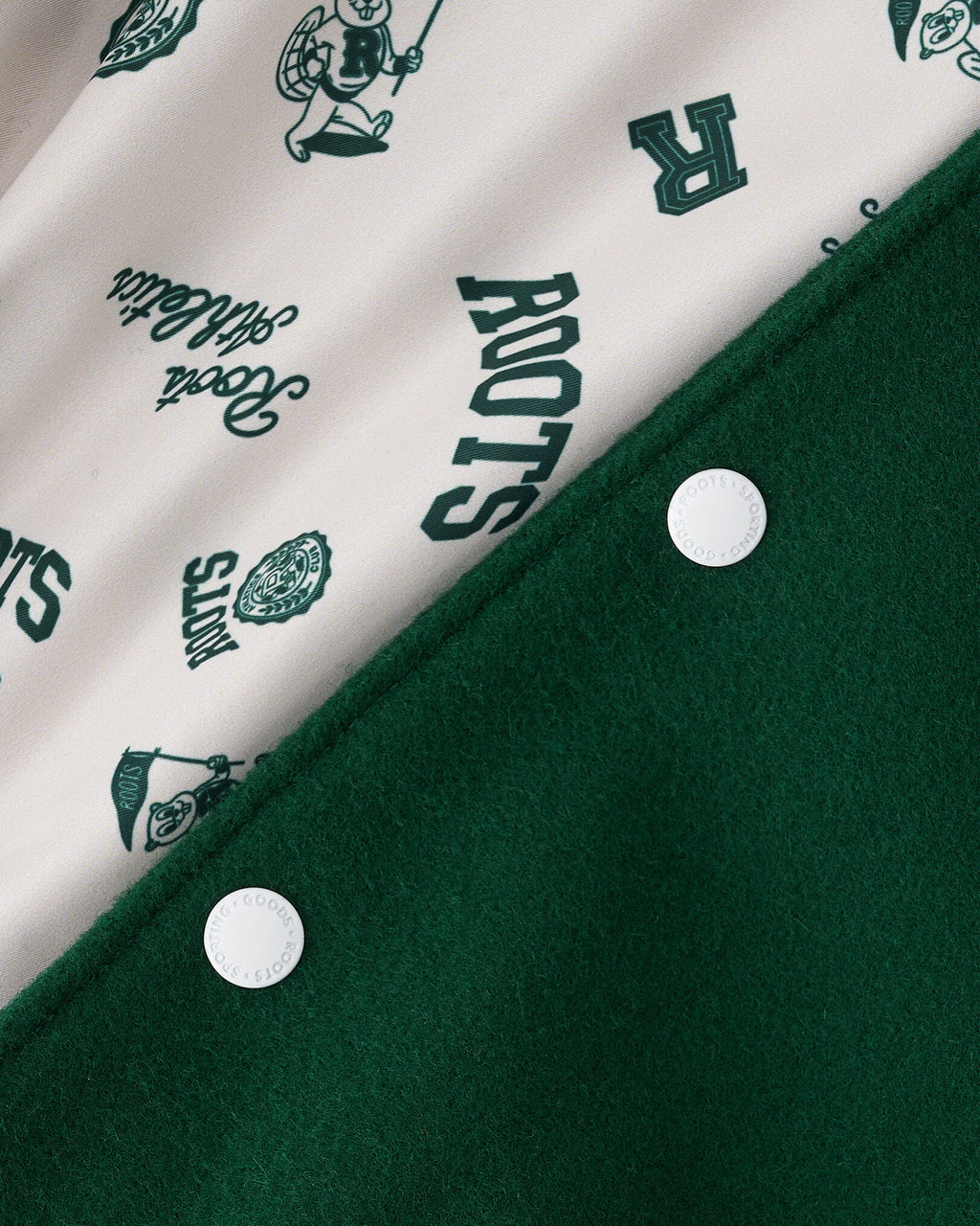 Kids Vintage Varsity Jacket 2.0 / PARK GREEN