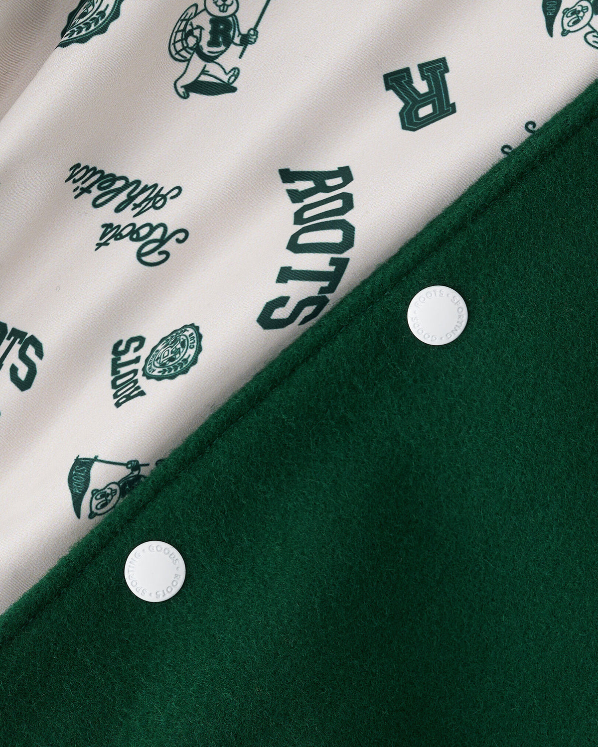 Kids Vintage Varsity Jacket 2.0 / PARK GREEN