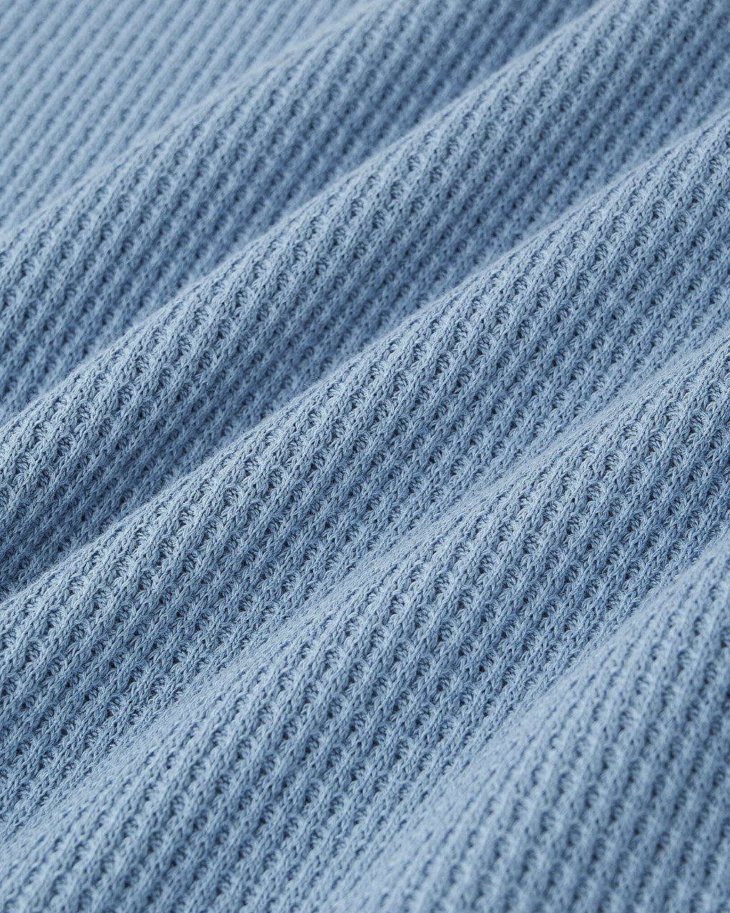 Waffle Long Sleeve Top / RAINCLOUD BLUE