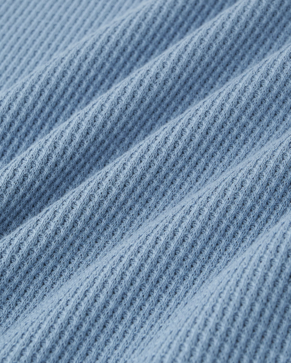 Waffle Long Sleeve Top / RAINCLOUD BLUE