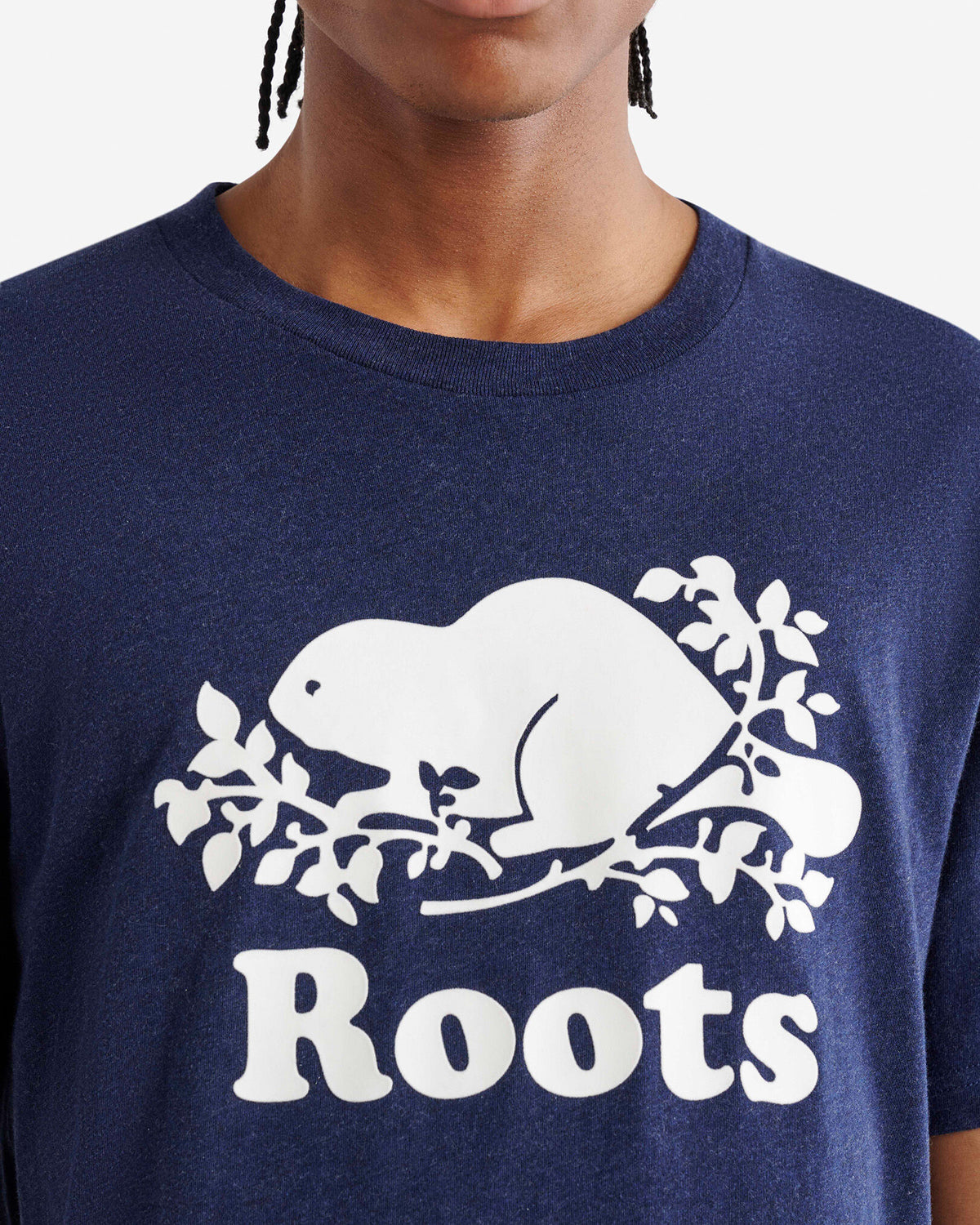 Mens Organic Cooper Beaver T-Shirt / NIGHTFALL BLUE MIX