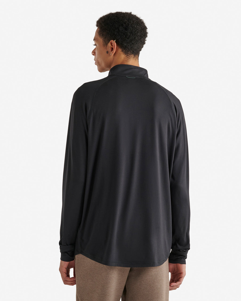 Renew Knit Quarter Zip / BLACK