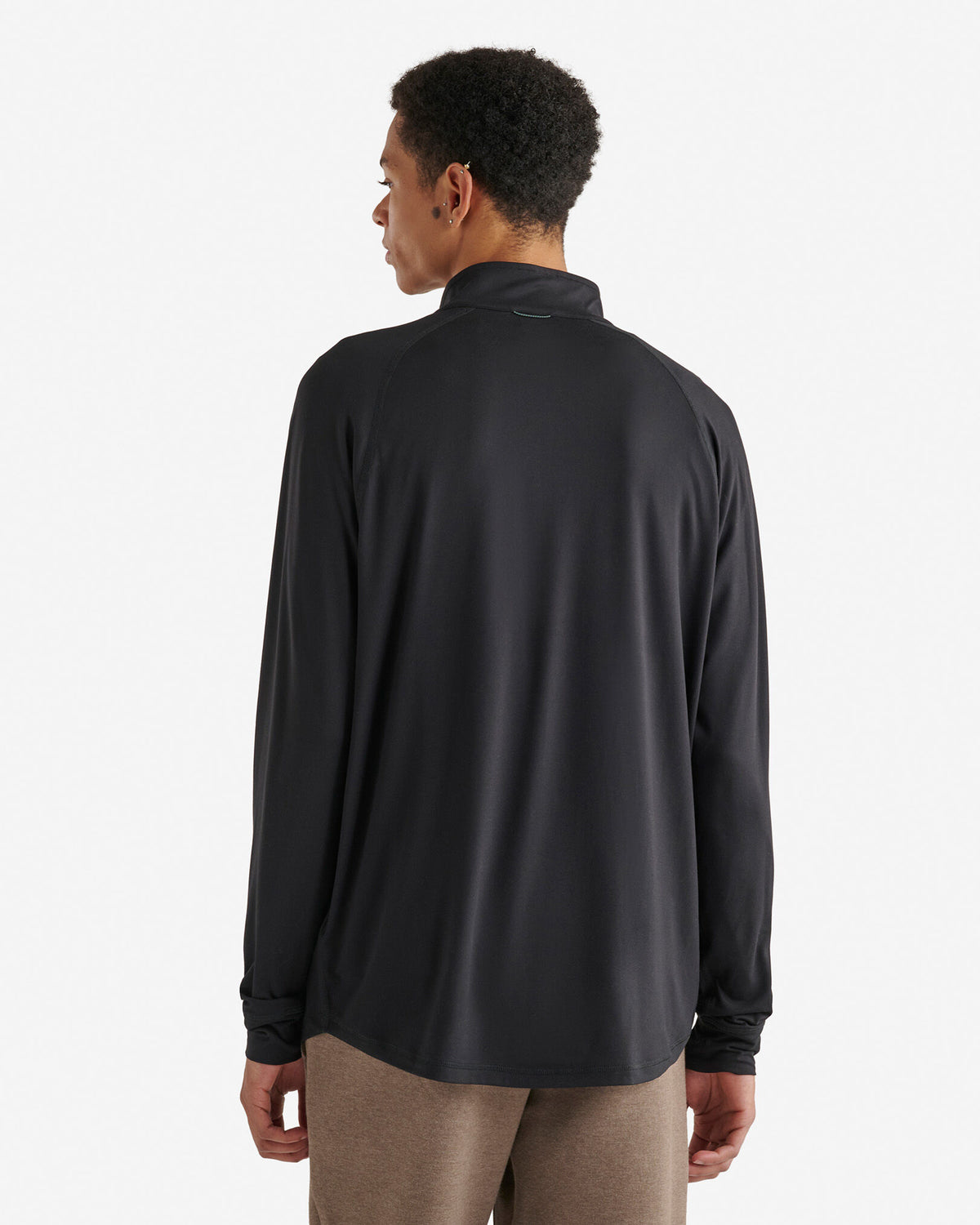 Renew Knit Quarter Zip / BLACK
