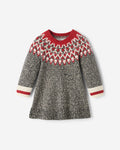 Baby Cabin Fair Isle Sweater Dress / GREY OAT MIX