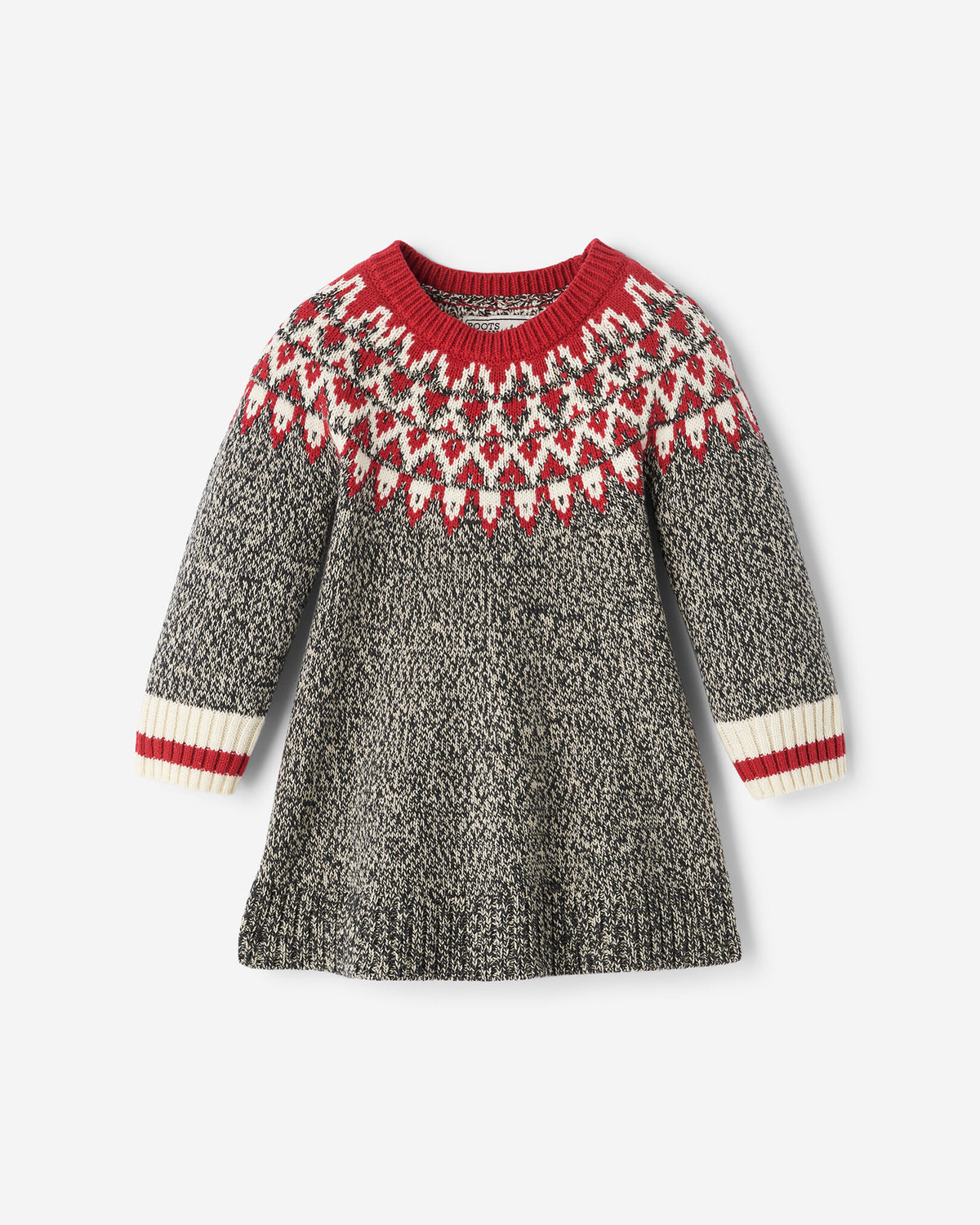Baby Cabin Fair Isle Sweater Dress / GREY OAT MIX