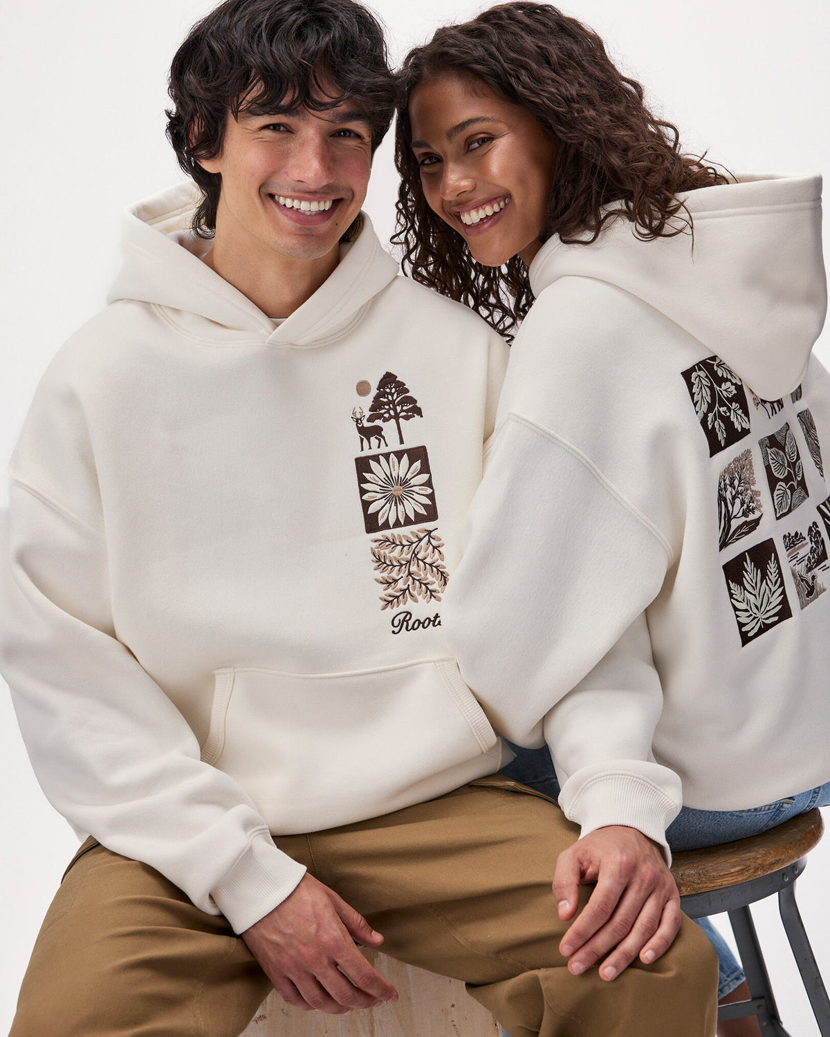 Patchwork Studio Hoodie / EGRET
