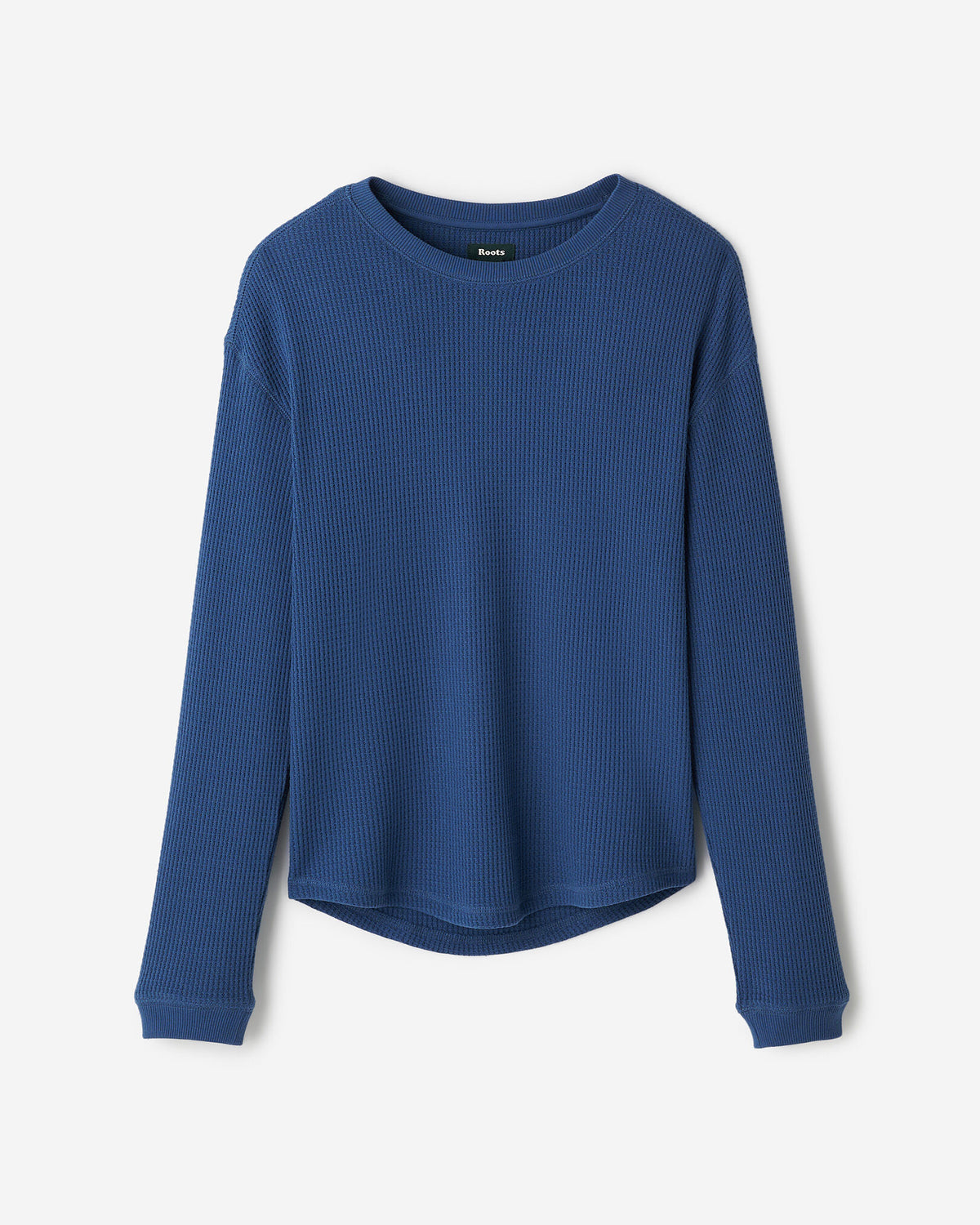 Waffle Long Sleeve Top / DARK DENIM