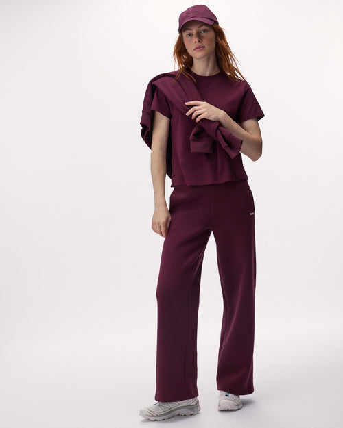 Active Knit Short Sleeve T-Shirt / MAROON FIG
