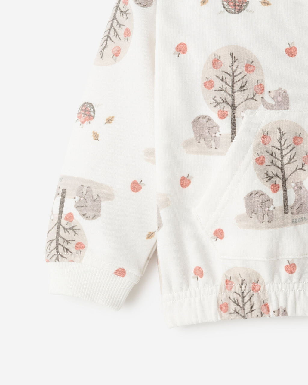 Baby Cozy Bear Full Zip Hoodie / EGRET