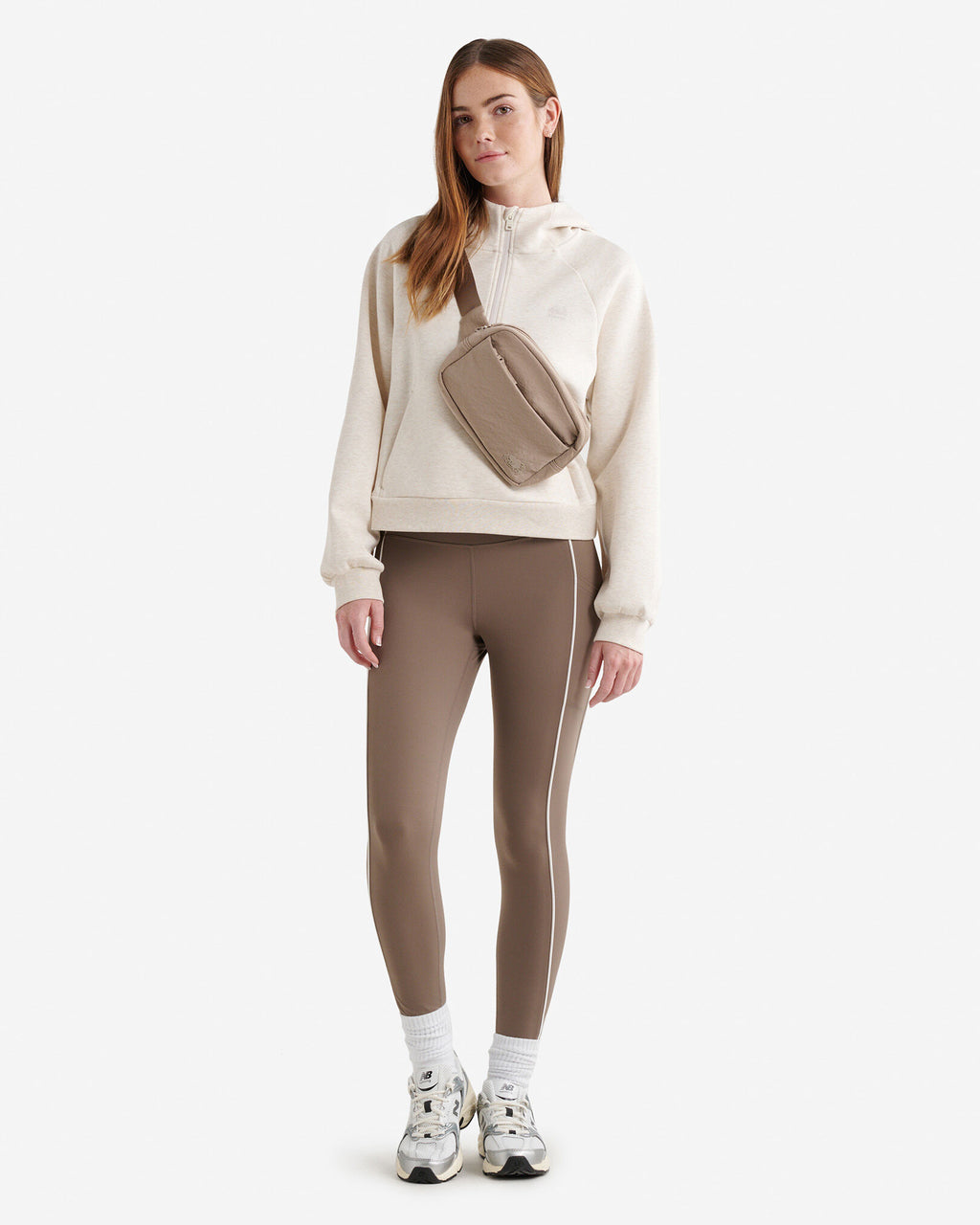 Roam Quarter Zip Hoodie / OATMEAL MIX