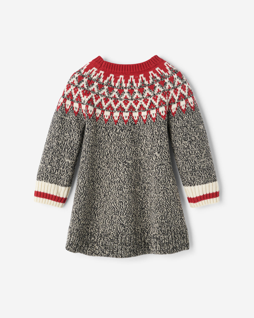 Baby Cabin Fair Isle Sweater Dress / GREY OAT MIX