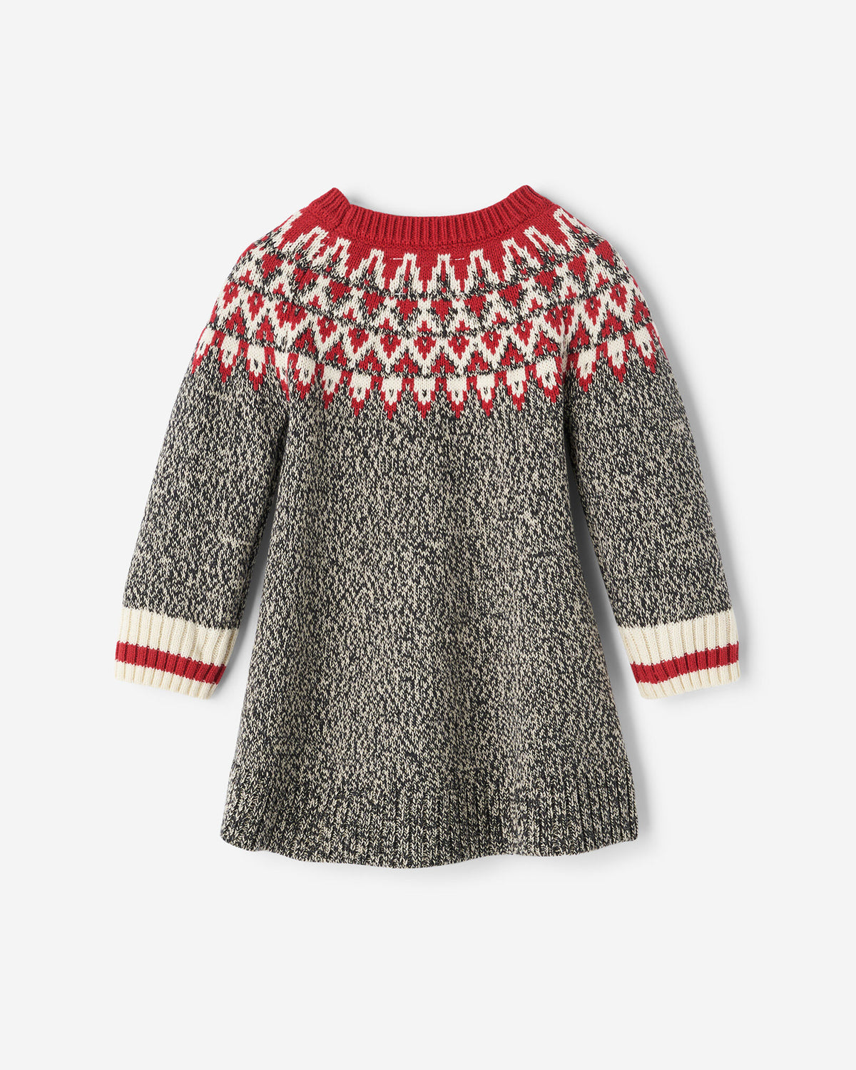 Baby Cabin Fair Isle Sweater Dress / GREY OAT MIX