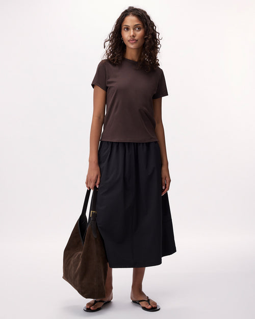 Active Knit Short Sleeve T-Shirt / BLACK COFFEE