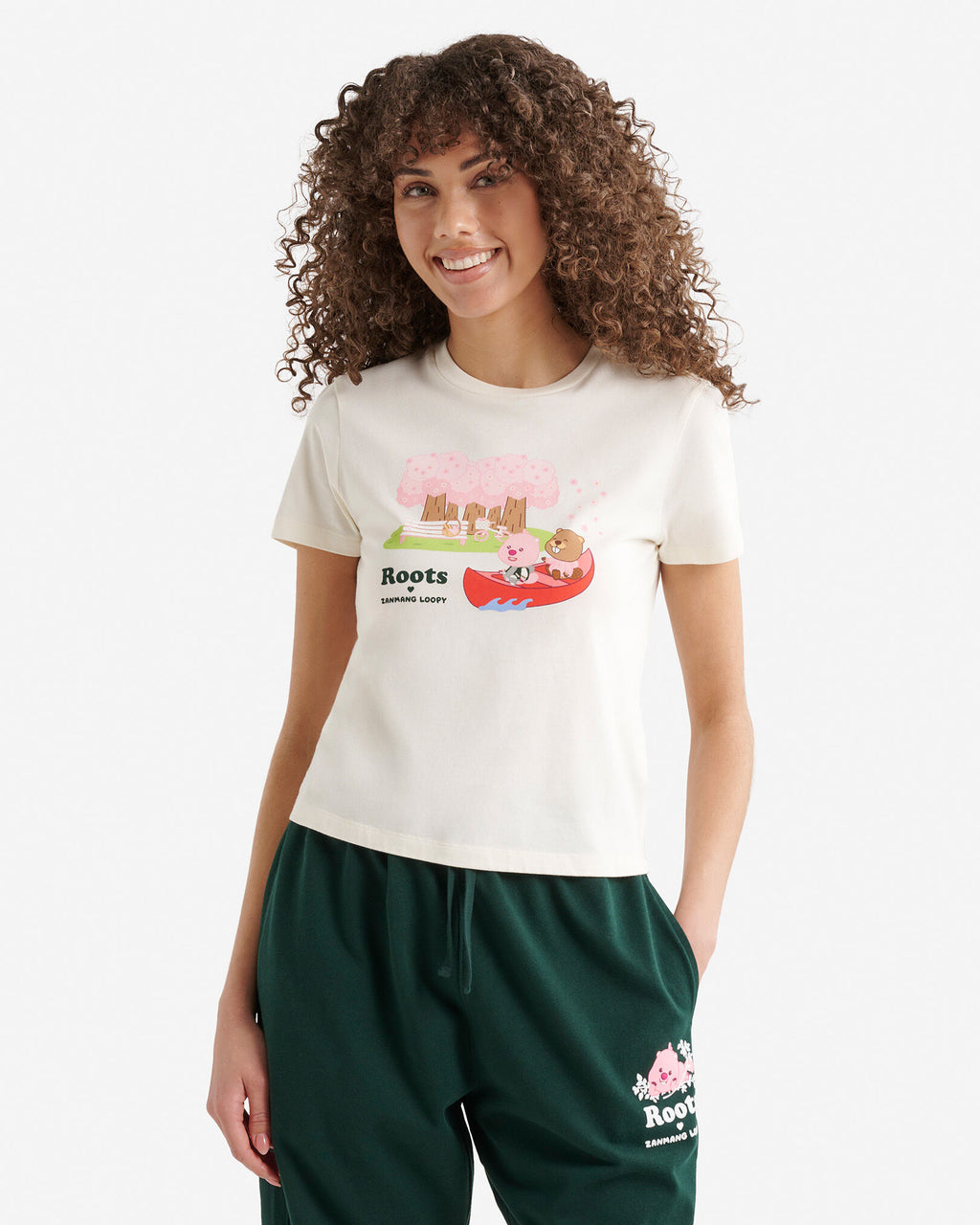 X Zanmang Loopy T-Shirt / EGRET
