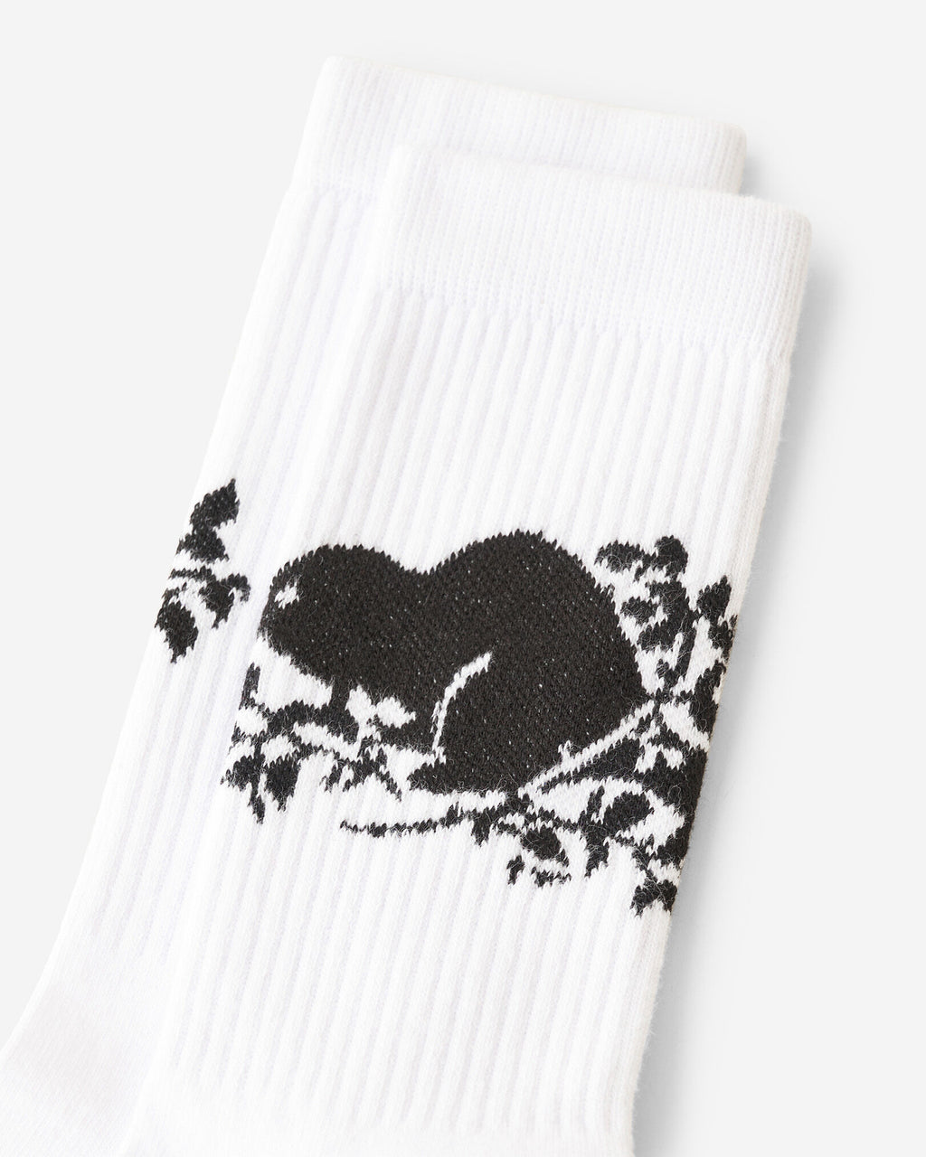 Adult Cooper Beaver Sock / WHITE