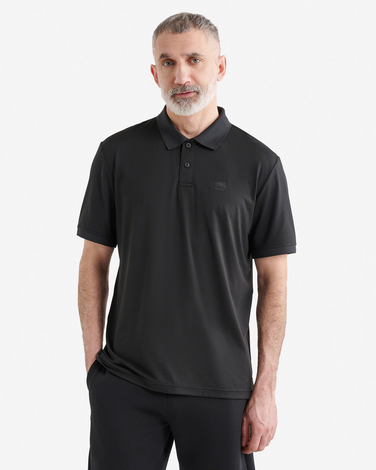 Renew Knit Polo / BLACK