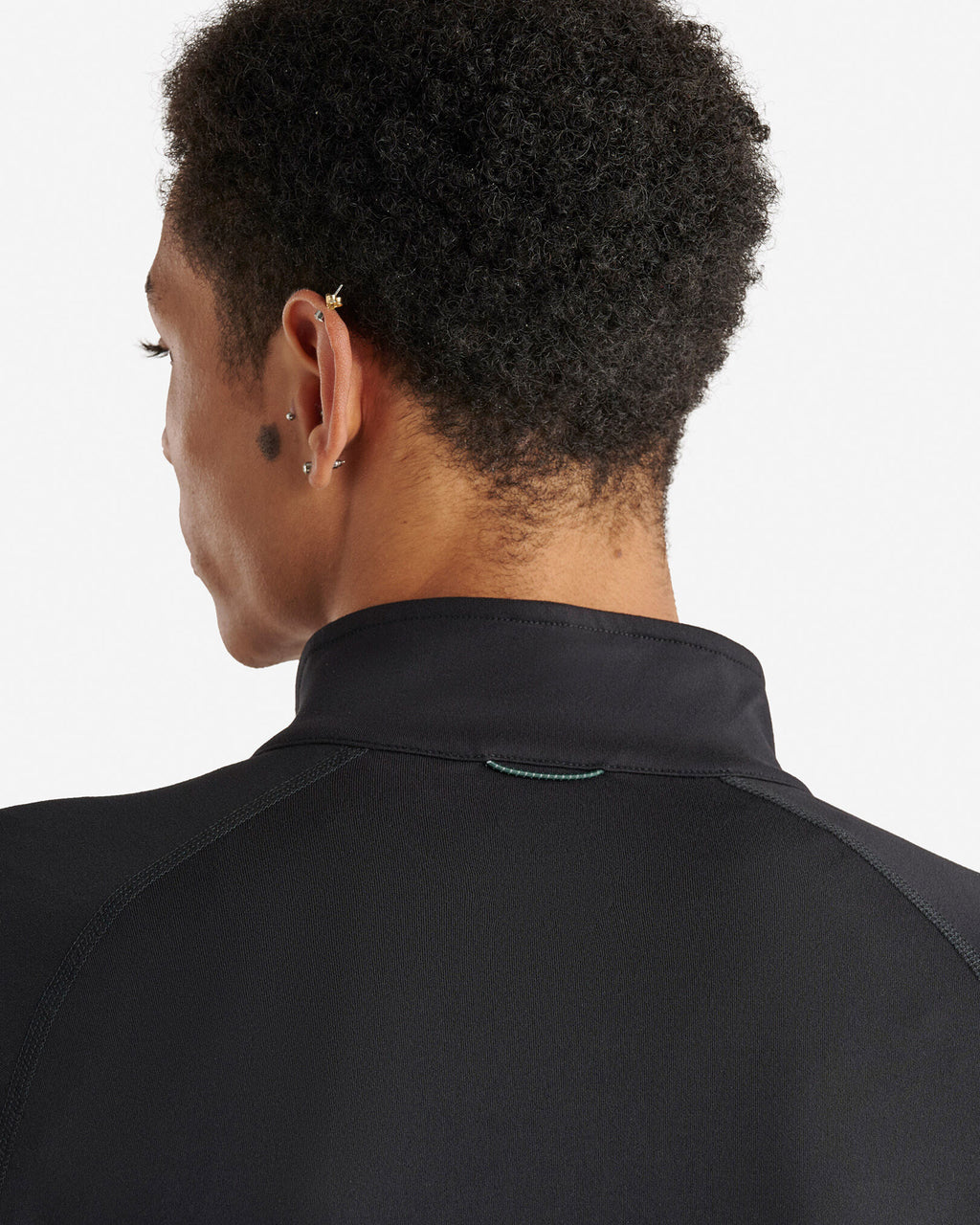 Renew Knit Quarter Zip / BLACK