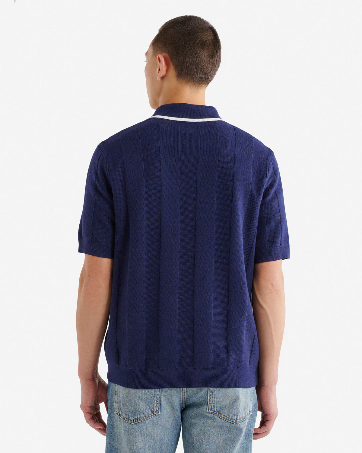 Summer League Knit Polo / INDIGO INK