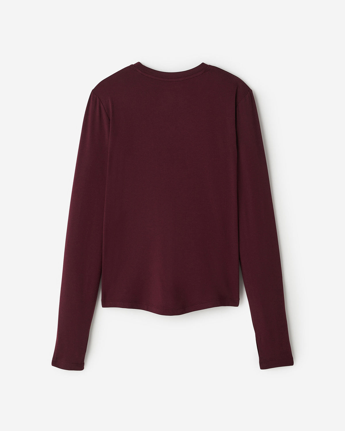Renew Knit Classic Long Sleeve Top / MAROON FIG MIX