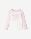 Toddler Cooper Baseball Long Sleeve T-Shirt / BABY PINK