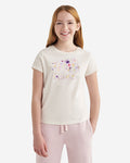 Kids Petal Pop Slim T-Shirt / EGRET