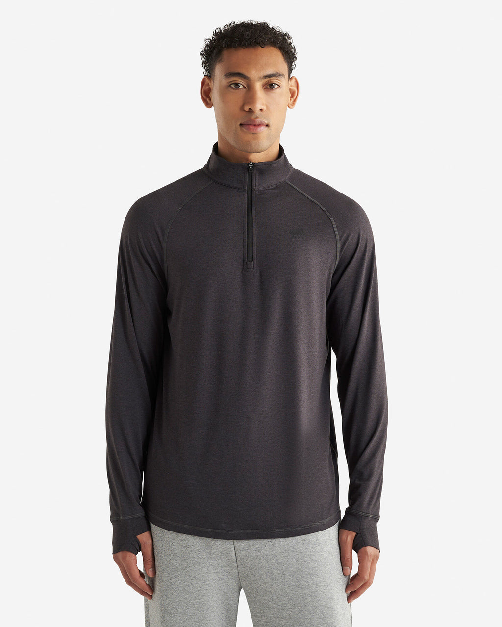 Renew Knit Quarter Zip / BLACK PEPPER