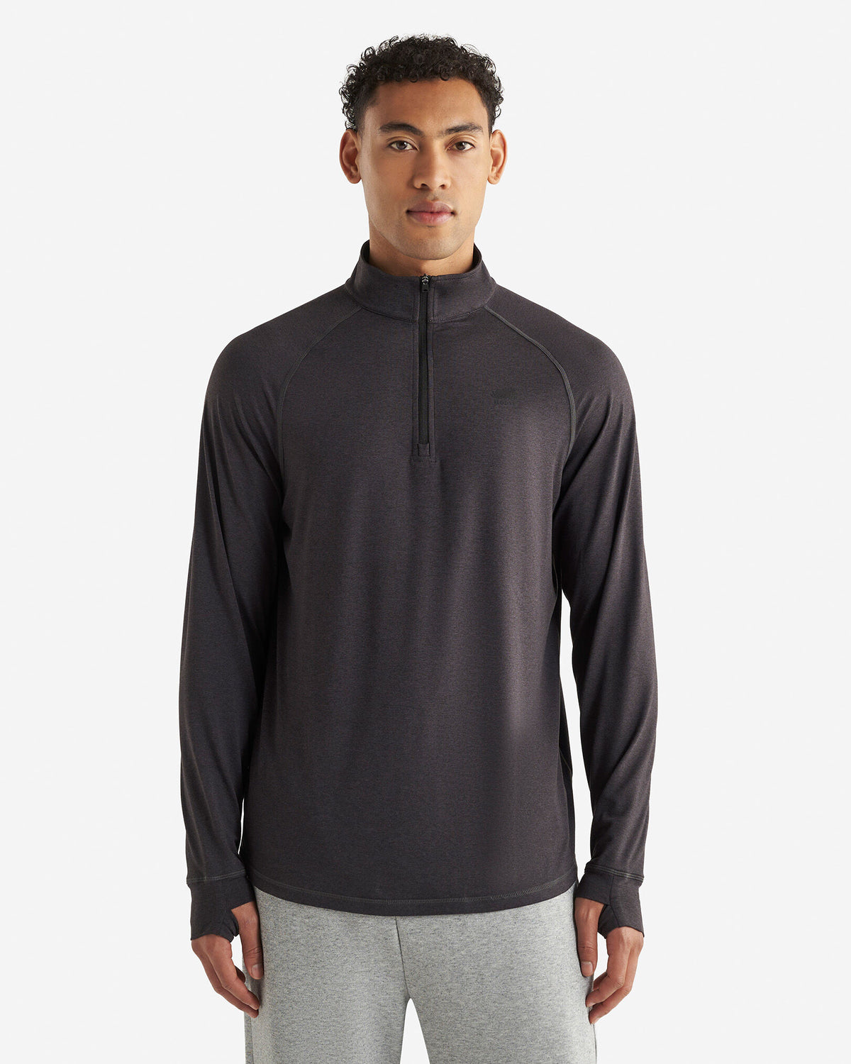 Renew Knit Quarter Zip / BLACK PEPPER
